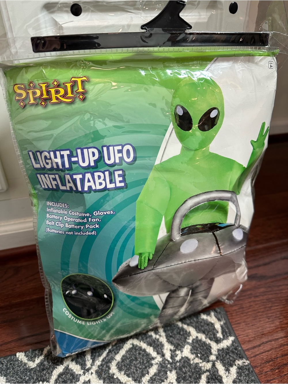Spirit Light-Up Inflatable Alien UFO Costume .. MISSING GLOVES